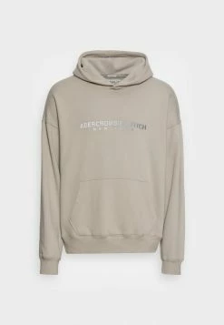 Abercrombie & Fitch CROSS CHEST UNISEX - Hoodie - Tan