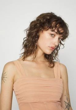 Abercrombie & Fitch BARE SLIM SHEER RUCHED - Top - Brown -Abercrombie & Fitch Shop 1ed26f34cbd64ff2a6cfb70540222509