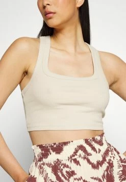 Abercrombie & Fitch BARE NECK CROP TANK - Top - Tan -Abercrombie & Fitch Shop 1f9486e1ad924ef48eb28f03f02a78a5