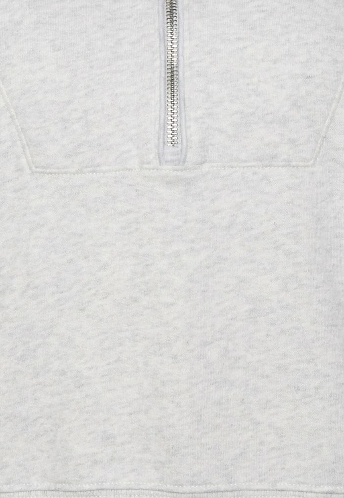 Abercrombie & Fitch CORE HALF ZIP VEST - Print T-shirt - Light Grey 3 Abercrombie & Fitch CORE HALF ZIP VEST - Print T-shirt - Light Grey - Image 3