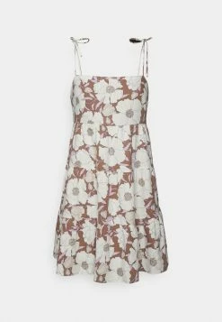 Abercrombie & Fitch TIE STRAP TRAPEZE MINI DRESS - Day Dress - Brown -Abercrombie & Fitch Shop 20ca2e039ede4c519c9bd448f6d99446