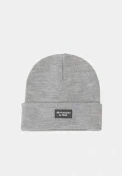 Abercrombie & Fitch SOLID TURNUP BEANIE UNISEX - Beanie - Grey