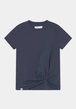 Abercrombie & Fitch JAN TIE FRONT ESSENTIAL SOLID - Print T-shirt - Dark Blue