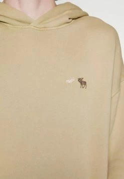 Abercrombie & Fitch ESSENTIALS KISSING MOOSE - Hoodie - Beige Wash -Abercrombie & Fitch Shop 22980caeb5f540a6b177a29eed538e03