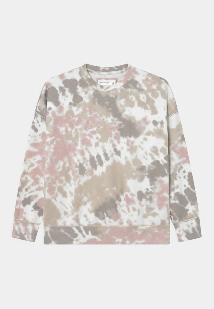 Abercrombie & Fitch CURVED CREW PATTERN - Sweatshirt - Multi-coloured 1 Abercrombie & Fitch CURVED CREW PATTERN - Sweatshirt - Multi-coloured