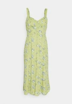 Abercrombie & Fitch BUTTON THROUGH SLIM MIDI - Maxi Dress - Green -Abercrombie & Fitch Shop 26ba8b64fdca4614afe42af3ae3df758