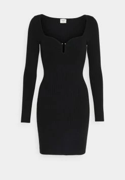 Abercrombie & Fitch NOTCH NECK - Jumper Dress - Black Beauty -Abercrombie & Fitch Shop 271f862257734daf8c6af4874b961ac8