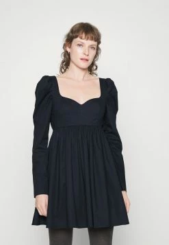 Abercrombie & Fitch BABYDOLL MINI - Jumper Dress - Black Beauty