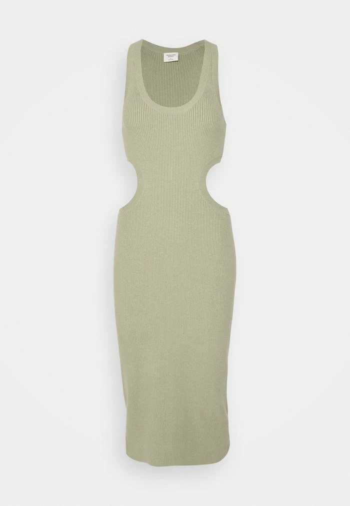 Abercrombie & Fitch SIDE CUTOUT MIDI - Jumper Dress - Green Solid 6 Abercrombie & Fitch SIDE CUTOUT MIDI - Jumper Dress - Green Solid - Image 6