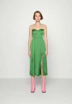 Abercrombie & Fitch TWIST NECK CUTOUT MIDI DRESS - Cocktail Dress / Party Dress - Artichoke Green