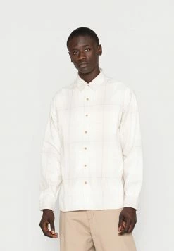 Abercrombie & Fitch RELAXED CORE - Shirt - Cream Plaid