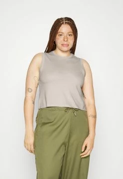 Abercrombie & Fitch BARE EASY CROP TANK - Top - Tan