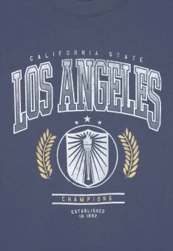 Abercrombie & Fitch CHAIN OVERSIZED DAD CREW - Sweatshirt - Blue Denim -Abercrombie & Fitch Shop 2bdc44f4d2b34ba898691653183633d0