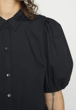 Abercrombie & Fitch PUFF SLEEVE SHIRTDRESS UPDATE - Shirt Dress - Black -Abercrombie & Fitch Shop 2db055dec73a4f44bdced9698b374364