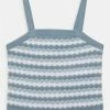Abercrombie & Fitch CROCHET - Top - Blue Stripe