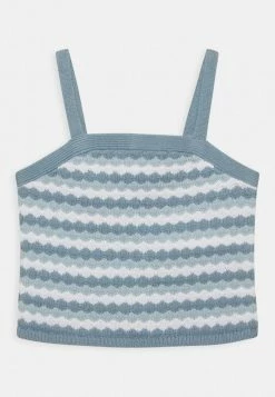 Abercrombie & Fitch CROCHET - Top - Blue Stripe