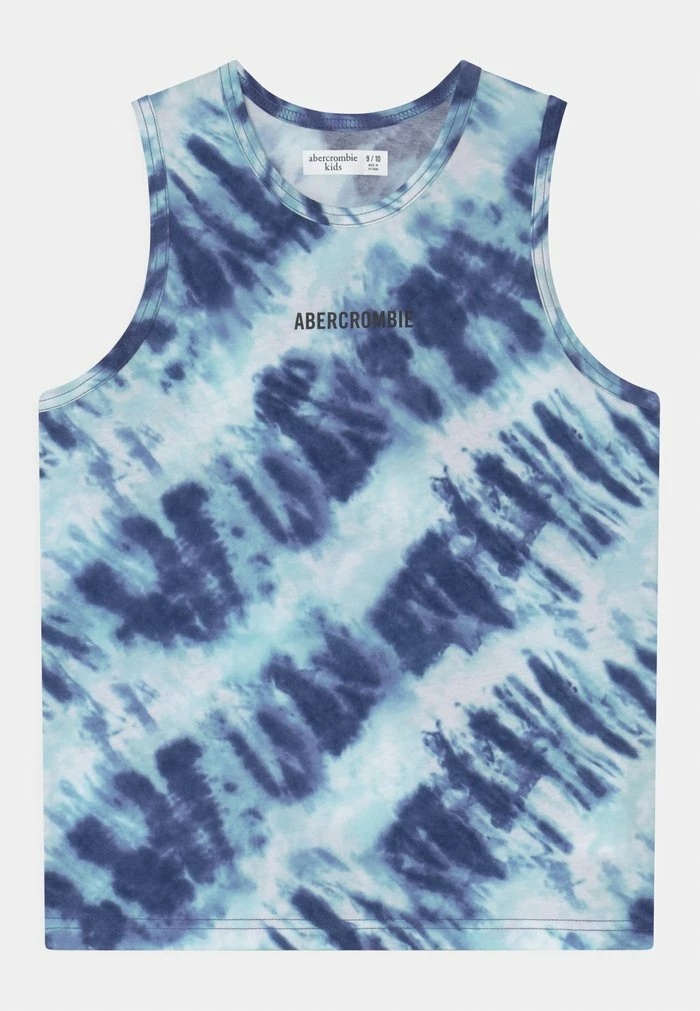 Abercrombie & Fitch PRINT LOGO TANKS PATTERN - Top - Blue Wash 1 Abercrombie & Fitch PRINT LOGO TANKS PATTERN - Top - Blue Wash