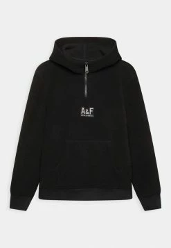 Abercrombie & Fitch SHERPA MOCKNECK - Fleece Jacket - Black