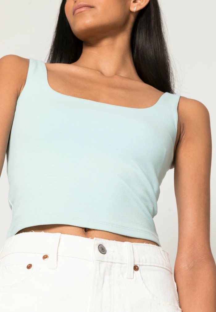 Abercrombie & Fitch SEAMLESS TANK - Top - Blue 5 Abercrombie & Fitch SEAMLESS TANK - Top - Blue - Image 5