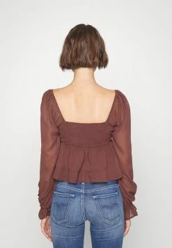 Abercrombie & Fitch CHASE EASY PUFF - Blouse - Puce -Abercrombie & Fitch Shop 31e1cbff818b4b69adca2d562f71f69f