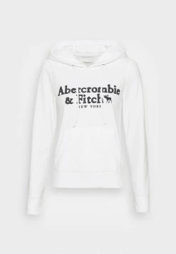 Abercrombie & Fitch HERITAGE LOGO POPOVER - Sweatshirt - White -Abercrombie & Fitch Shop 31f1b184bf6f4498b9328c3d0ddb6812