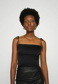 Abercrombie & Fitch BARE TINY STRAP PARTY - Top - Black