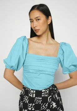 Abercrombie & Fitch HIGH NECK CUT OUT - Blouse - Delphinnium Blue -Abercrombie & Fitch Shop 32b92faee579457ba2ad0fe748c4bdea