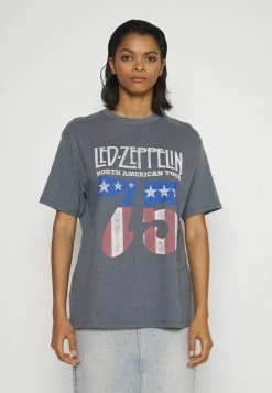 Abercrombie & Fitch AMERICANA LED SEPPLIN - Print T-shirt - Black