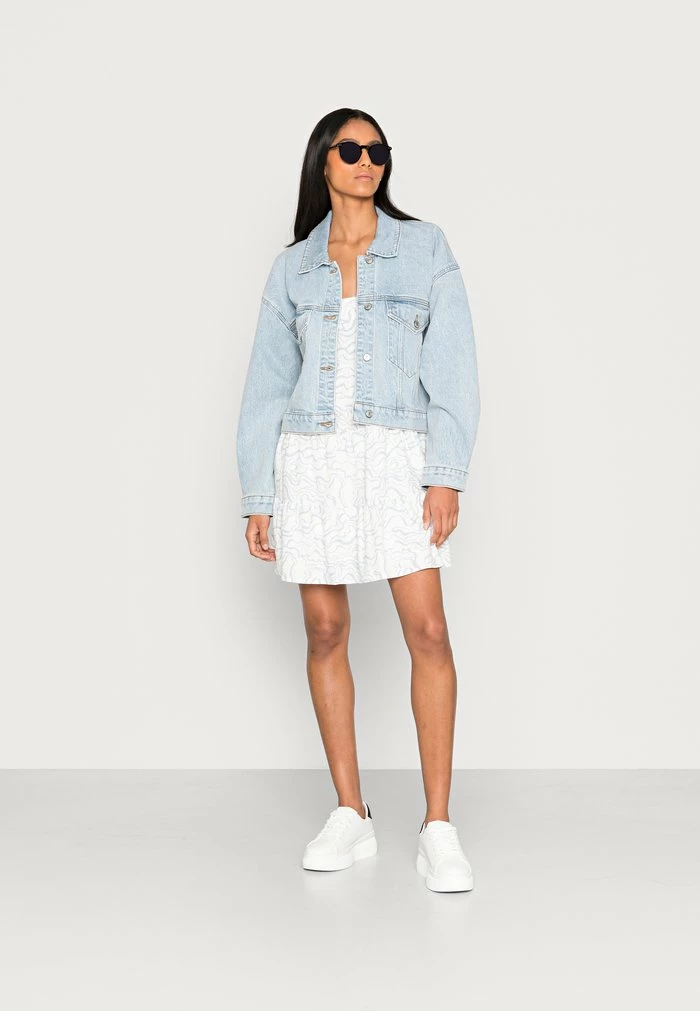 Abercrombie & Fitch TIE STRAP TRAPEZE MINI DRESS - Day Dress - Della Robbia Blue 2 Abercrombie & Fitch TIE STRAP TRAPEZE MINI DRESS - Day Dress - Della Robbia Blue - Image 2