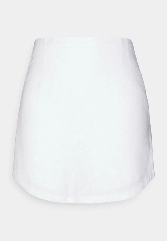Abercrombie & Fitch RESORT CURVED HEM - Mini Skirt - White 1 Abercrombie & Fitch RESORT CURVED HEM - Mini Skirt - White