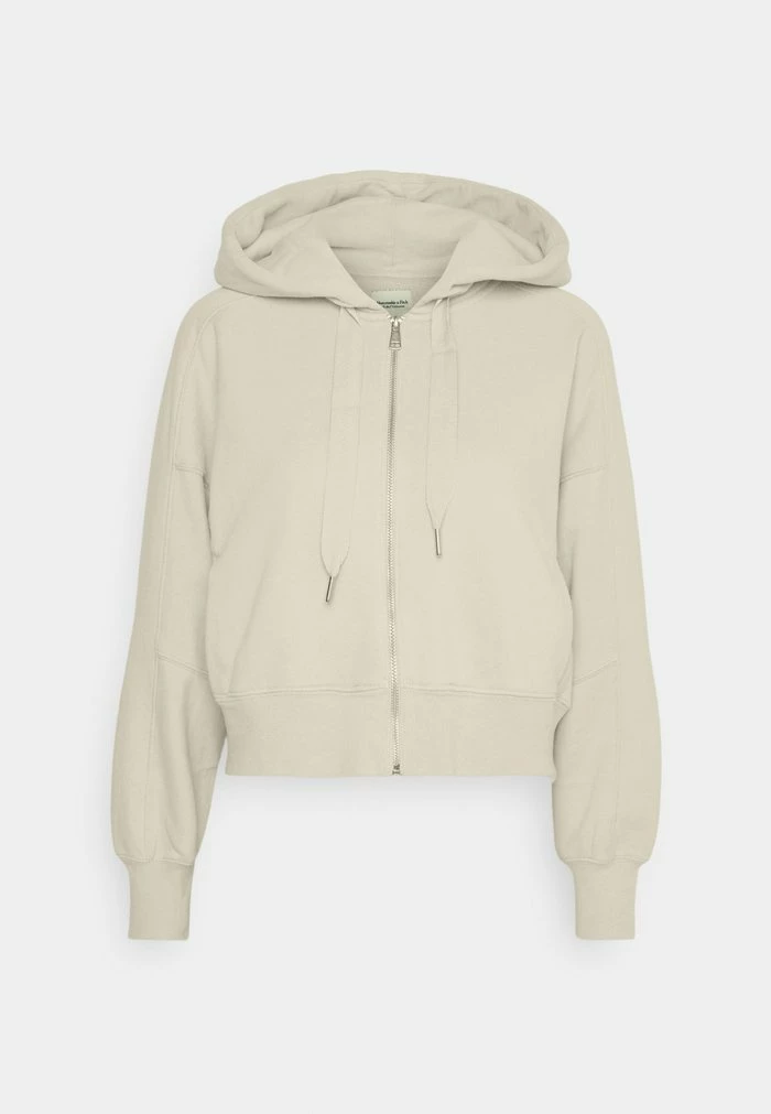 Abercrombie & Fitch SHARKBITE HOODED - Zip-up Sweatshirt - Cement Off White 5 Abercrombie & Fitch SHARKBITE HOODED - Zip-up Sweatshirt - Cement Off White - Image 5