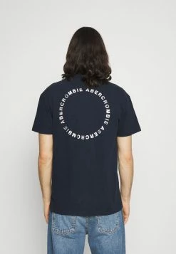 Abercrombie & Fitch CIRCLE FOIL GRAPHIC - Print T-shirt - Navy -Abercrombie & Fitch Shop 37878175ab704ad0b1f8f39bb23ddae5