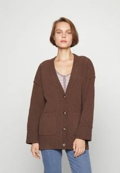 Abercrombie & Fitch LONG SLOUCHY - Cardigan - Cappuccino