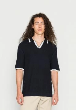 Abercrombie & Fitch RETRO SWOLO - Polo Shirt - Navy