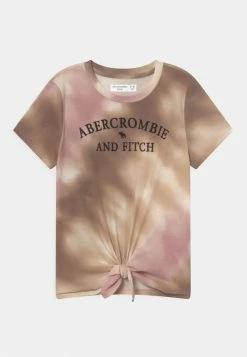 Abercrombie & Fitch BEST BACK CORE TEE - Print T-shirt - Tan