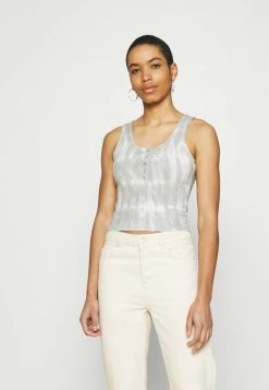 Abercrombie & Fitch BARE HENLEY TANK WASH - Print T-shirt - White