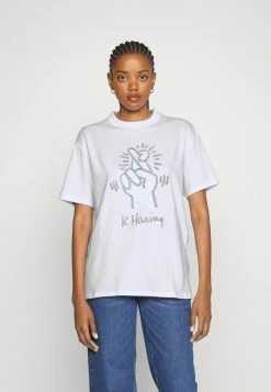 Abercrombie & Fitch RELAXED ART - Print T-shirt - Brilliant White