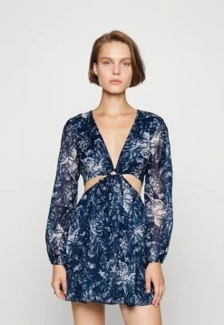Abercrombie & Fitch CUTOUT DRAMA DRESS - Cocktail Dress / Party Dress - Blue