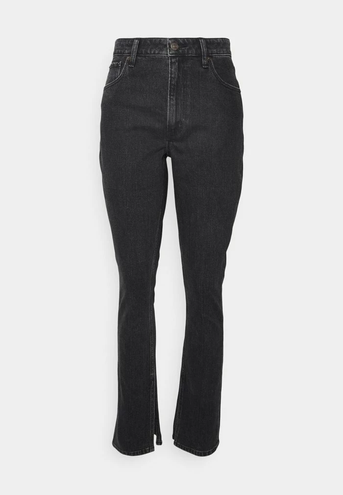 Abercrombie & Fitch INSEAM VENT - Straight Leg Jeans - Black 4 Abercrombie & Fitch INSEAM VENT - Straight Leg Jeans - Black - Image 4