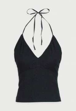 Abercrombie & Fitch DEEP V EASY HALTER CAMI - Top - Black -Abercrombie & Fitch Shop 3c5891b521c343e6bbf94bfe5d798724