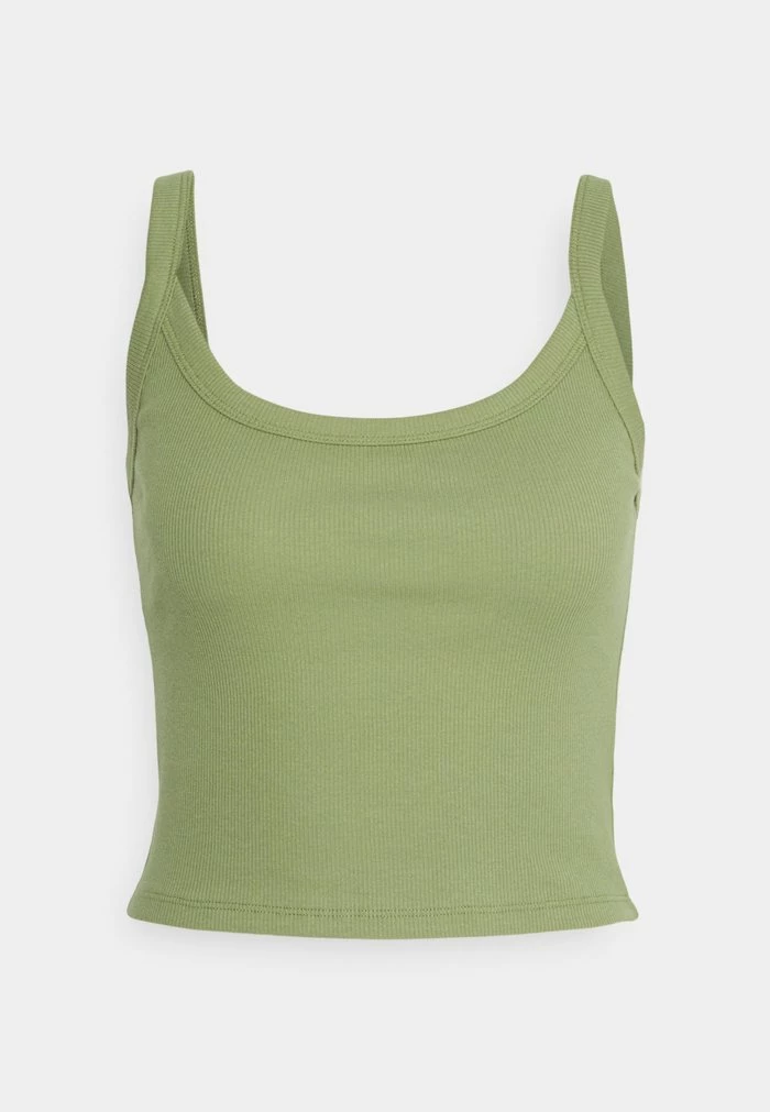 Abercrombie & Fitch RIB BIND TANK - Top - Olive 5 Abercrombie & Fitch RIB BIND TANK - Top - Olive - Image 5
