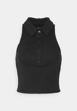 Abercrombie & Fitch TANK - Polo Shirt - Black Beauty