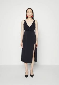 Abercrombie & Fitch CINCH NECK SLIP - Cocktail Dress / Party Dress - Black