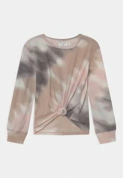 Abercrombie & Fitch WAFFLE TEE MOOST HAVE PATTERN - Long Sleeved Top - Light Pink