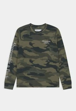 Abercrombie & Fitch WAFFLE LOGO - Long Sleeved Top - Olive