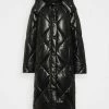 Abercrombie & Fitch QUILTED PUFF LONG - Winter Coat - Black