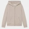 Abercrombie & Fitch ESSENTIAL SOLID - Zip-up Sweatshirt - Moonbeam