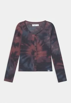 Abercrombie & Fitch BUTTON THROUGH PATTERN - Long Sleeved Top - Purple