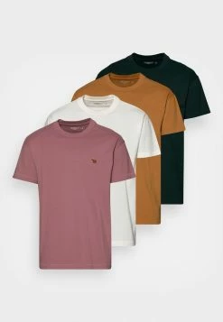 Abercrombie & Fitch WEEKENDER 4 PACK - Basic T-shirt - Green/gold/purple/white -Abercrombie & Fitch Shop 45d7b2592a4147cabc20feb5fe3e77dc