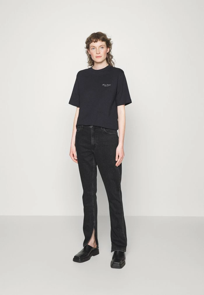 Abercrombie & Fitch INSEAM VENT - Straight Leg Jeans - Black 3 Abercrombie & Fitch INSEAM VENT - Straight Leg Jeans - Black - Image 3